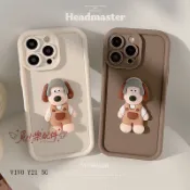立體卡通小狗磨砂防摔殼適用VIVO Y29S Y28S Y21 Y05 Y100 Y78 Y76 Y72 Y55 Y20