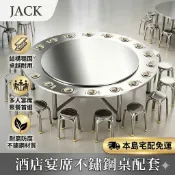 🔥工廠直營/可定製🔥免運可開票 加厚不鏽鋼大圓桌 附轉盤 分體摺疊好收納 辦桌/大排檔/酒店宴會桌 耐腐蝕防搖晃 餐桌