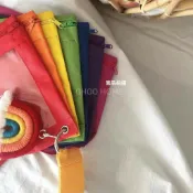 現貨⧓午後家選物｜彩虹收納包 百寶袋｜分類袋 幼兒園  彩色扣環 拉鍊袋 媽媽袋 尿布袋｜中國製 OHOO HOME
