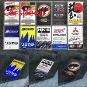 Mugen SPOON靜電貼膜JDM風格汽車改裝貼擋風玻璃靜電貼花