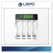 【LaPO】智慧型LCD鎳氫充電器 電池充電器 獨立迴路 電量顯示 四槽 鎳氫充電器