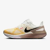 NIKE 耐吉 緩震 透氣 網布 厚底 路跑鞋 女慢跑鞋-白棕黃 W AIR ZOOM STRUCTURE 25-DJ7884110