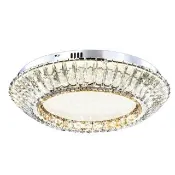 【大巨光】華麗風 LED 60W 水晶燈_吸頂燈-中(LW-12-1264 不鏽鋼板 進口水晶 水晶砂底罩)