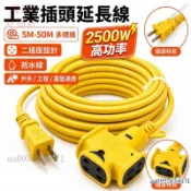 免運✨5米-50米工業插頭延長線 戶外工程施工用動力線 二插座加長線 五金工具桃園出貨 戶外露營工地園藝家庭用電源延長線