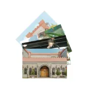 【餅乾學院】明信片│照片明信片,洋蔥、火車、城堡、喔熊城堡聯名款,照片,餅乾學院,台灣製造