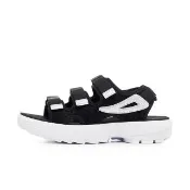 【FILA】Disarm 男女 運動休閒涼鞋 厚底 鋸齒 黑白(4-S952Z-008)