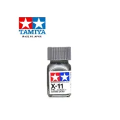 (店+)【TAMIYA】鋼普拉 現貨 田宫模型漆 TAMIYA 80011 X-11 X11 模型專用 油性漆 亮光漆 亮光銀色 10ml