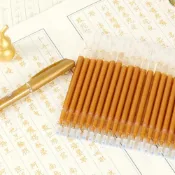 (店+)【生活職人】金筆 (抄經筆芯 抄寫經書筆 抄經筆 檀香抄經筆 檀香味 閃金色 寫經書 描金 佛經 筆芯)