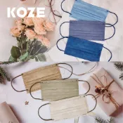 KOZE 【台灣精湛】兒童 成人 平面 滿版口罩 莫蘭迪系口罩  MIT台灣製造  拋棄式口罩 三層防護口罩