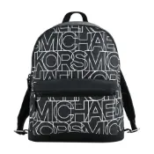 Michael Kors  MK字母滿版LOGO男款後背包-黑