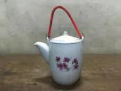 WH22189【四十八號老倉庫】全新 早期 台灣 金義合 杜鵑花 尖底 茶壺 600cc 附提把 1壺價【懷舊收藏拍片道