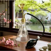 【開發票】高端茶葉聞香瓶 透明玻璃按壓式聞香器 咖啡豆試香瓶｜茶道品香杯測專用 鎖香防散味儀