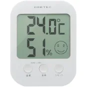 72小時現貨特賣~日本原裝 DRETEC 微笑表情顯示 室內 可吸附/擺置 溫度計 濕度計 O-230 o230