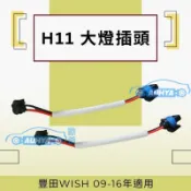 【歐爺 現貨】 後蓋 豐田 WISH 09-16 H11強化線組 防塵線組耐熱過 原廠 強化耐熱 大燈插頭H11 線組