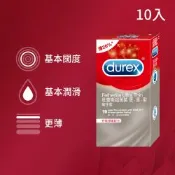 【Durex 杜蕾斯】超薄裝更薄型衛生套/保險套1盒(10入)