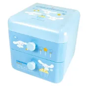 震撼日式精品百貨 【震撼精品百貨】大耳狗_Cinnamoroll~日本SANRIO三麗鷗 大耳狗 桌上型塑膠雙抽收納盒*15255