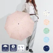 【Hoswa雨洋傘】櫻吹漫舞23吋2人 加大自動傘/SRS安全防暴衝/全遮光抗UV涼感-5~10°折疊傘/防風雨傘