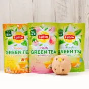(店+)【立頓】綠茶包 ( 日本進口 蜂蜜綠茶 白桃綠茶 三角茶包 冷泡茶)