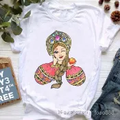 russian doll print Tee俄羅斯娃娃印花可愛學生女版t恤女短袖