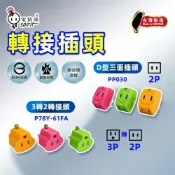 (店+)【spirit 電精靈】台灣製造 D型三面插 3變2轉接插頭 三面插 3變2插頭 轉接插頭 插頭 插座 分接式插座