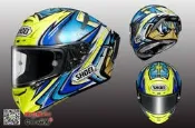 傳璽騎士部品【SHOEI X-14】DAIJIRO彩繪帽｜頂級選手帽｜X-Fourteen｜ X14｜加藤大治郎｜黃藍｜