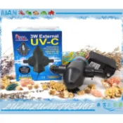 【魚店亂亂賣】鐳力外接式UV殺菌燈3W除藻活動殺菌.抑制藻類(淡、海水缸皆可)需接管在魚缸外循環台灣Leilih