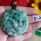 台灣現貨 鳳凰吉祥如意平安 雙面雕刻 天然翡翠A貨 飄花 帶陽綠 紫羅蘭 春帶彩 緬甸玉鳳凰雕刻墜 項鍊