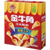 (超取限7/宅配限9)喜年來 金牛角玉米點心 家庭號 海鹽玉米(60gX2包/盒)[大買家]