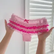 鑫弘數碼影像 蕾絲內褲可愛立體荷葉邊層層蛋糕褲性感內褲女甜美 鑫弘-素時衣櫥