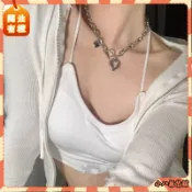 小八🍮Love項鍊少女新款instagram嘻哈甜美酷歐美潮街人群設計網紅領鏈