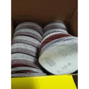 (店+)(10入) 3吋75mm 黏扣式植絨布砂紙 打蠟機配件 砂紙 木工 研磨砂紙 自黏砂紙 圓盤砂紙 魔鬼氈砂紙