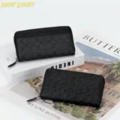 【New START精品服飾-員林】現貨 Coach 經典滿版 老花 拉鍊長夾 男生長夾 皮夾 情人節禮物 長夾 父親節
