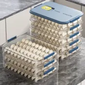 【臺灣熱賣】冷凍餃子盒級專用水餃餛飩收納盒速凍家用廚房冰箱整理盒【限時特惠】