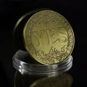 協貿國際日用品生活1館 【月光銀版YES NO】決策幣好運氣幸運幣 日月光華游戲道具 硬幣