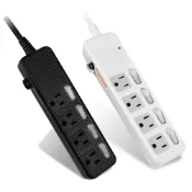 群加 PowerSync 四開四插抗搖擺防雷擊延長線(344AN9018)