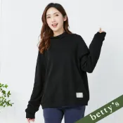 betty’s貝蒂思(35)特色剪裁素面高領長袖T-shirt(共二色)