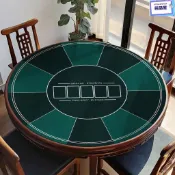 名品屋*🚚快速🚚圓形百家樂桌布比賽專用摜蛋高端德州撲克桌墊靜音不滑牌定製520