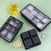 每日精選矽膠方形冰格模具 - 帶蓋的大型冰塊模具 - 4/6/8 網格製冰機 - 烘焙模具 - 可重複使用的冰淇淋、果凍