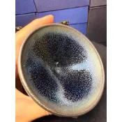 手工獨特建盞茶杯｜宋代工藝x皇家貴族｜嚴小華大師｜特殊釉面斗笠杯x手工杯｜漸變色｜酒杯茶具｜威士忌杯｜高粱杯｜普洱杯喝茶