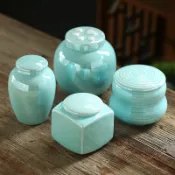 美力達旗艦店 寵物骨灰壇密封陶瓷高檔紀念儲物罐小型火化盒骨灰罐定制文字圖案 d8012