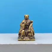 黃銅 三茅真君 茅盈神像 道家茅山神像正一教三茅派祖師桌面擺件 小佛像 小神像 特賣Z 小擺件