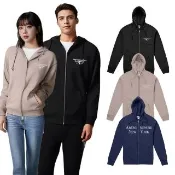 【Abercrombie & Fitch】A&F 麋鹿 AF 經典刺繡麋鹿素面內刷毛連帽外套-多色選(平輸品/可搭情侶款)