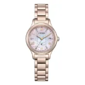 大高雄鐘錶城 CITIZEN 星辰 xC系列 ES9498-69N 白蝶貝面五局電波光動能女錶 櫻花粉紅金 27.0mm｜樂天領券現折★全館特惠中★指定刷卡回饋10% 治裝激推