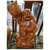 劉家板橋.goldchungmila.1黃金樟樹瘤木宋佳大師親自雕塑的尊貴彌勒佛祖.值得收藏