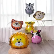 (店+)12H快速出貨 (氣球快易送)   可愛動物頭氣球 鋁箔氣球 氣球 派對布置 派對氣球 派對 氣球布置 慶生 慶生氣球