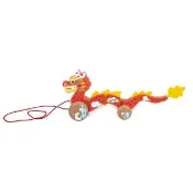 【classic world】如意龍行手拉車/拖拉玩具
