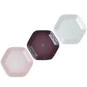 【Le Creuset】瓷器雪藏時光系列六角盤19cm(珠光白/無花果/貝殼粉 3色選1)