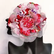 小眾訂製服裝配件 客家花布胸花 頭飾 頸飾 肩花 造型So Easy