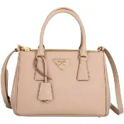 【PRADA 普拉達】Galleria 防刮牛皮兩用殺手包-小/裸膚色