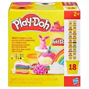 【PLAYDOH 培樂多】MOMO獨家黏土系列(創意無限18色黏土組)